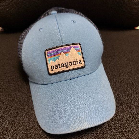Patagonia Other - Patagonia Hat Cap Mens Snapback Blue Hiking Camping Trail Fishing Trucker Mesh